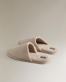 ZARA HOME ДОМАШНИЕ ТАПОЧКИ, БЕЖЕВЫЙ