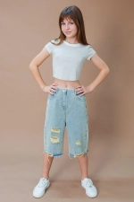 Шорты бермуды рваные