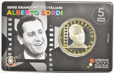 ИТАЛИЯ, 2022, 5 ЕВРО [БИМЕТАЛЛ]