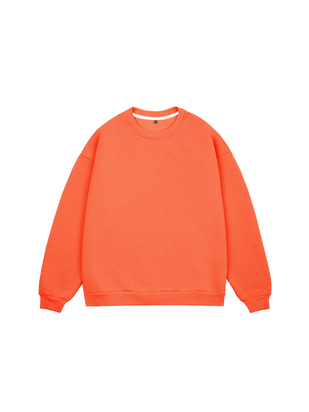 Свитшот оверсайз, с начесом (оранжевый)