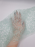 Вышивка на сетке ментол К794 левая 21 см