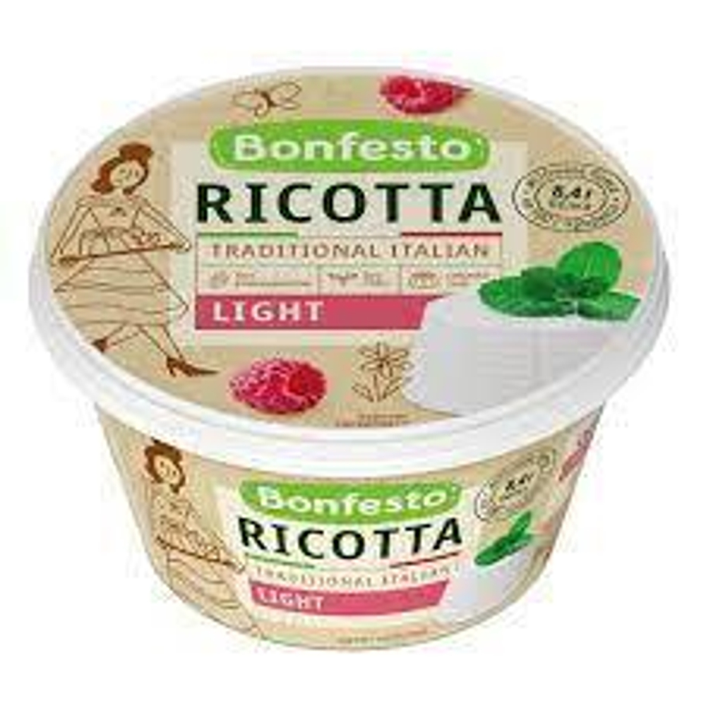 Сыр Рикотта Light, 40%, 250г, ТМ Bonfesto