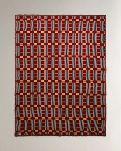 ZARA HOME ХЛОПКОВЫЙ ПЛЕД, КРАСНЫЙ