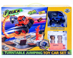 Набор вращающаяся катапульта, грузовик–бигфут миксер, 4 ведущих колеса, 9 см, 26 аксессуаров, синий