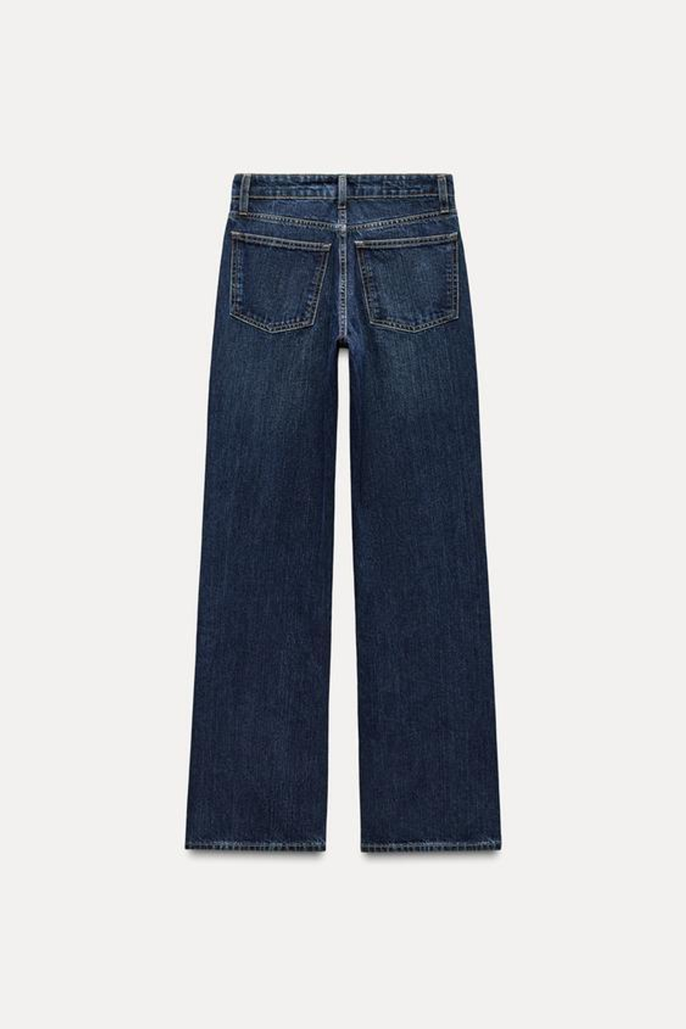 ZARA ДЖИНСЫ TRF WIDE LEG СО СРЕДНЕЙ ПОСАДКОЙ, МОРСКОЙ СИНИЙ