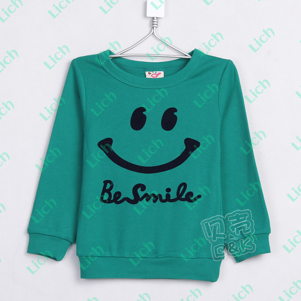 Толстовка детская с принтом смайлика и надписью