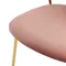 Стул Eirill, розовый велюр с золотыми ножками