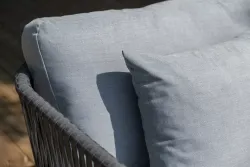 "Багамы" лаунж-зона 5-местная плетеная из роупа (веревки), каркас алюминиевый темно-серый, роуп серый