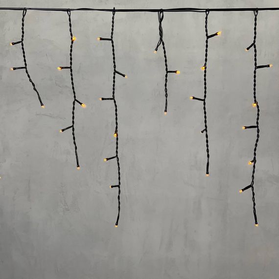 Светодиодная бахрома 3,1*0,5 м.,150 желтых LED ламп, черный провод ПВХ, LTC (PIL150-11-2Y)