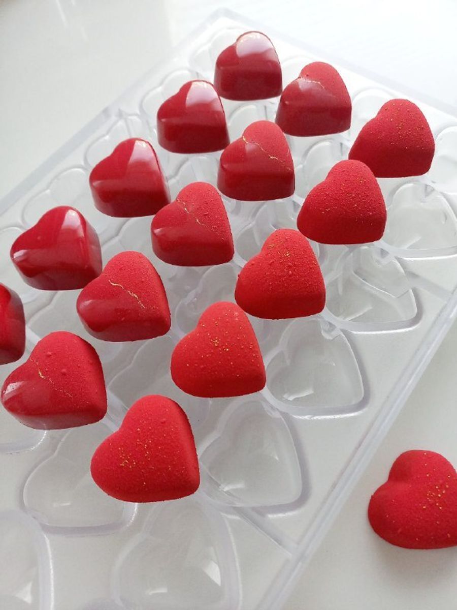 380 | Форма для шоколадных изделий "Сердечко" (275*175 мм)