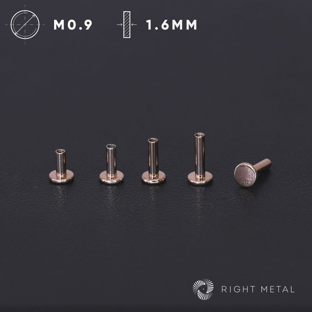 Лабрет Classic PVD Rose 1.6мм