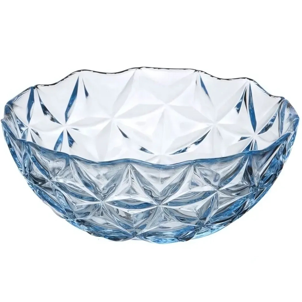 Набор стеклянных салатников 6шт 13см «Эстрелла» голубой 10543BL