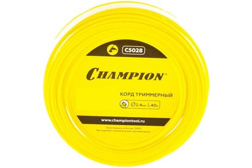 Корд триммер (леска) 2,4мм, 40м Champion звезда