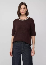 Свитер с короткими рукавами и изысканными декоративными деталями Black Label