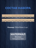 Обналичник №3 на дом из фанеры комплект 2 шт.