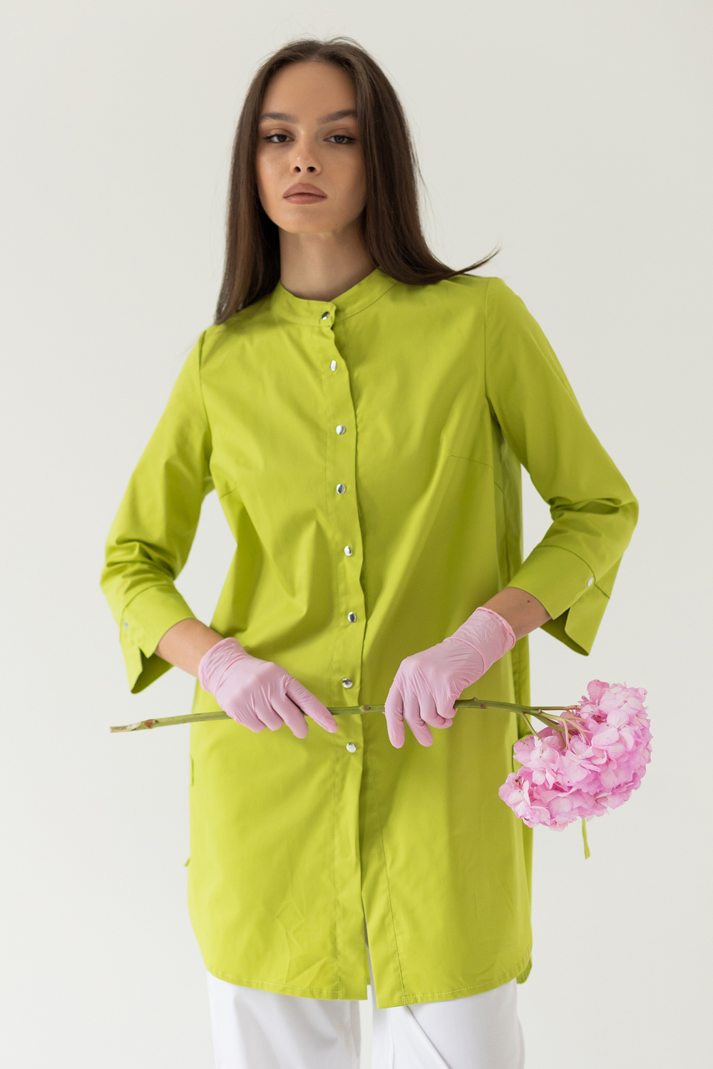 Халат женский м178 toray стретч лайм0933