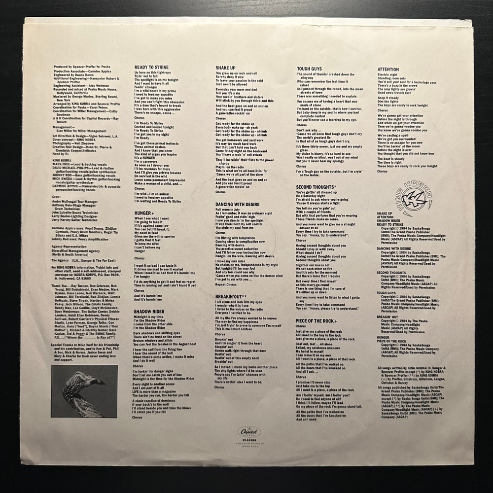 King Kobra – Ready To Strike (США 1985г.)