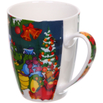 Кружка керамическая 370мл «Веселый Дракоша» с ложкой в подарочной коробке