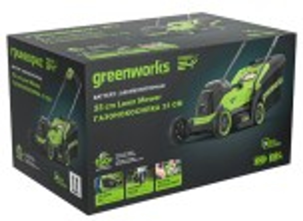 Газонокосилка аккумуляторная GREENWORKS 2520607 24V, 33 см, бесщеточная, без АКБ и ЗУ
