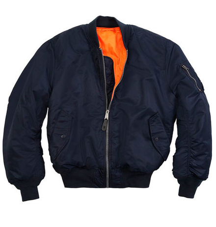 Куртка Бомбер - MA-1 Alpha Flight Jacket(т.синяя - r.blue)