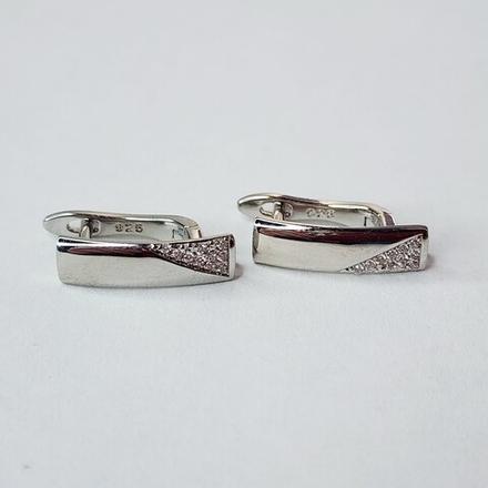 Ювелирные швензы, английский замок, родий, люкс фурнитура