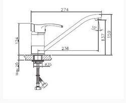 Смеситель для кухни Haiba HB4970