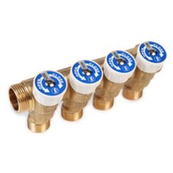 Коллектор сантехнический Giacomini с вентилями 1 x 16 /2, R585CY042