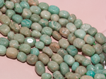 Нить бусин из амазонита 7х9мм (галтовка)