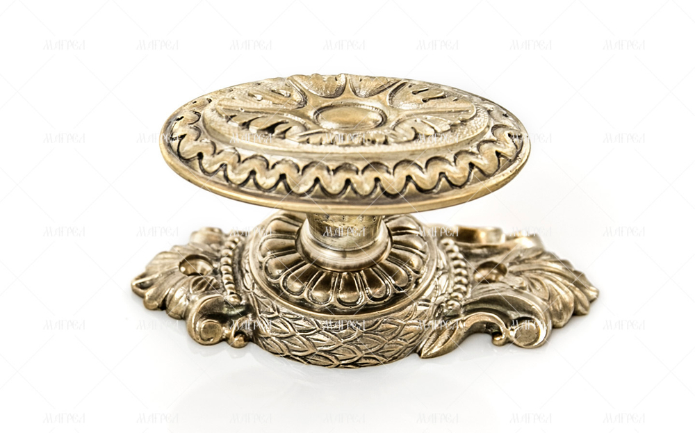 Ручка латунная каминная Ампир большая