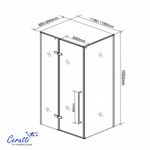 Душевое ограждение Ceruttispa C1AF L (120x90x195)