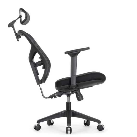 Кресло FALTO STAR OFFICE ERGO 3 (3D поясничный упор,3D подлокотни 5D подголов, сетка, ткань, черный)