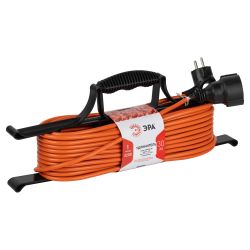 Удлинитель силовой ЭРА UFx-1e-3x1-30m на рамке с заземлением 1 розетка 30м ПВС 3х1мм2 | Силовые удлинители