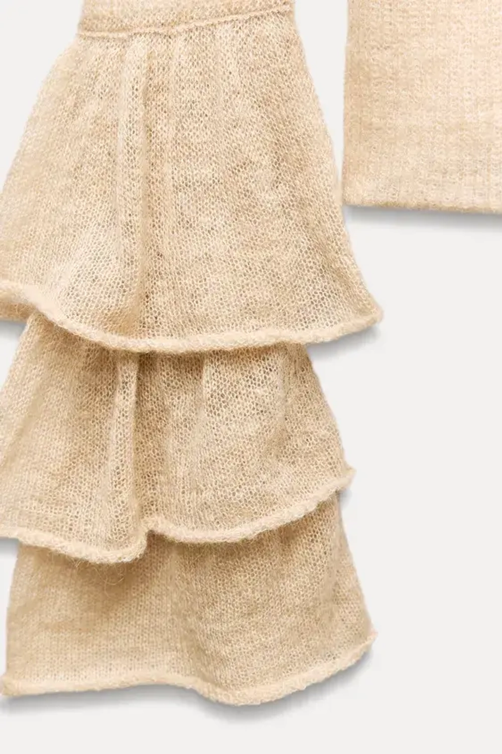 ZARA СВИТЕР ИЗ ТОНКОЙ АЛЬПАКИ И ШЕРСТИ, ПЫЛЬНЫЙ РОЗОВЫЙ