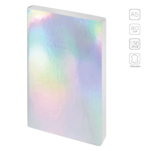Ежедневник недатир. A5, 136л., кожзам, Greenwich Line "Galaxy. Pearl mirror", тон. блок ENA5-25500