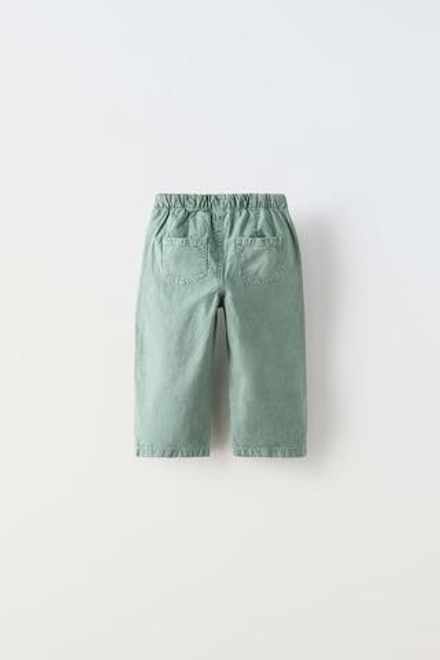 ZARA БРЮКИ-КЮЛОТЫ ИЗ ТВИЛА, ВОДЯНИСТО-ГОЛУБОЙ