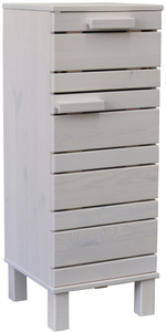 Тумба, 30х30х79, Джосси, напольная, для ванной и в прихожую, деревянная, белый, Dipriz