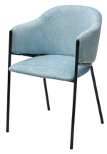 Стул М-City DISAUR Дилл, Rain 7 Бриз, Велюр, Черный каркас