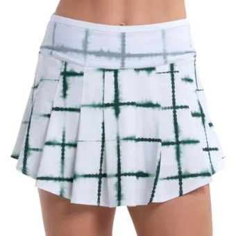 Теннисная юбка Lucky in Love Shibori Wave 14" - team green