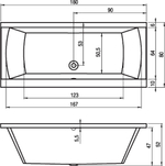 Акриловая ванна Riho JULIA 180х80