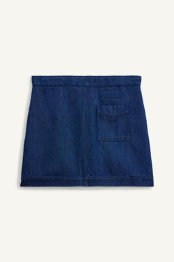 ZARA ДЖИНСОВАЯ ЮБКА, ТЕМНО-СИНИЙ