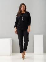 Блузка БЛв-381/черный-цепочка