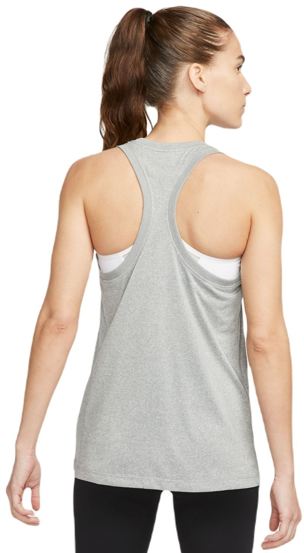 Топ теннисный Nike Dri-Fit Racerback Tank - tumbled grey/silver/black