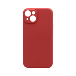 Силиконовый матовый чехол Silicone Case NEW ERA для iPhone 14, без логотипа, малиновый