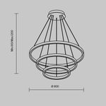 Люстра подвесная светодиодная Maytoni Rim MOD058PL-L100BSK