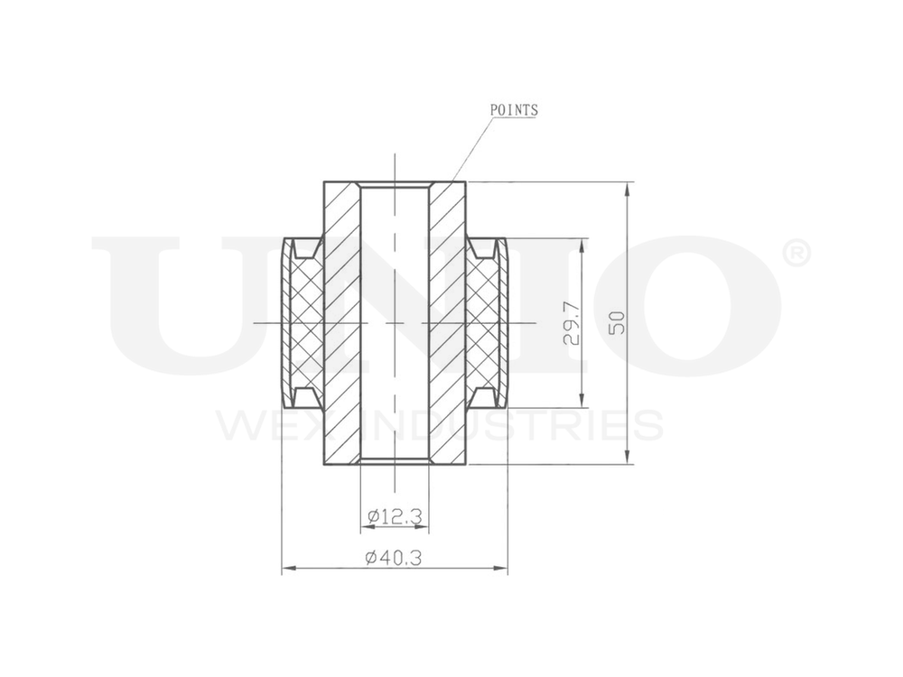 Сайлентблок задний заднего нижнего рычага UNIO RMP-20181