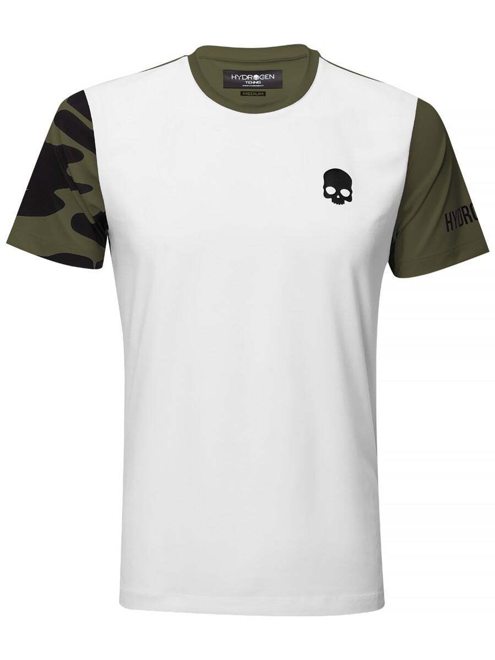 Мужская теннисная футболка Hydrogen Tech Camo Tee - white/military green