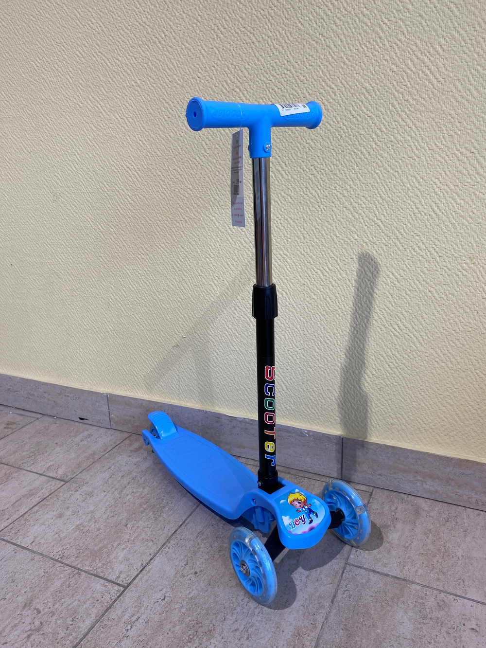 Самокат детский 3-х колесный (2 св. п 115 мм, з 80 мм) руль 55-70 см до 30 кг, мятный U040842Y