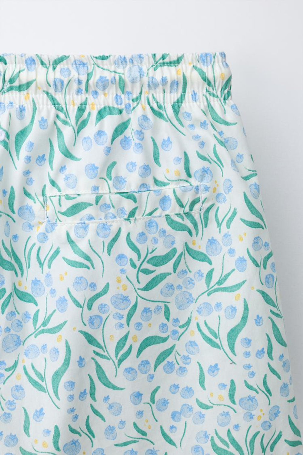 ZARA ПЛАВКИ-БЕРМУДЫ С ПРИНТОМ «ЛИСТЬЯ», ЭКРЮ