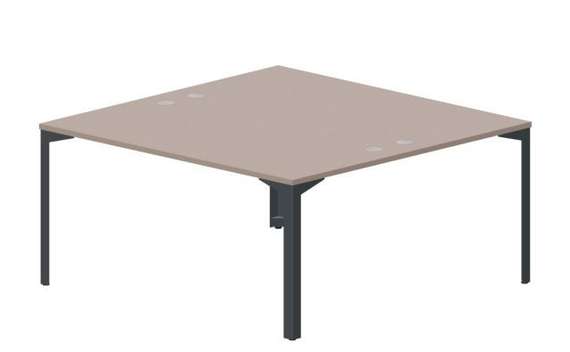 Составной стол на 2 рабочих места 158х156,6х75см (4 громмета)