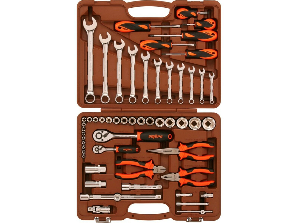 OMT55S Набор инструмента универсальный 1/4", 1/2"DR, 55 предметов